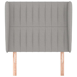 Avis Maison Chic Tête de lit scandinave avec oreilles,meuble de chambre Gris clair 83x23x118/128 cm Tissu -MN76756