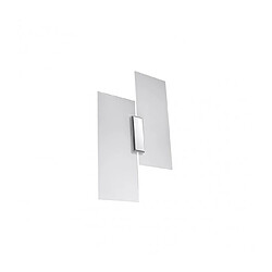 Luminaire Center Applique murale FABIANO verre/acier blanc/chrome 2 ampoules pas cher