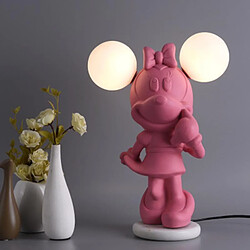 Acheter Universal Dessin animé souris lampe de table designer salon nordique enfant princesse chambre lampe de chevet net rouge mignon dimmer lumière de nuit (duvet rose)