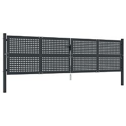 vidaXL Portail de jardin anthracite 400x125 cm acier