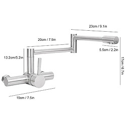 ComfortXL Robinet mural pliable en acier inoxydable 304 avec filetage g1/2