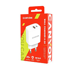 Avis Canyon LadegerÃ¤t 1xUSB-A + 1xUSB-C 20W PD white retail