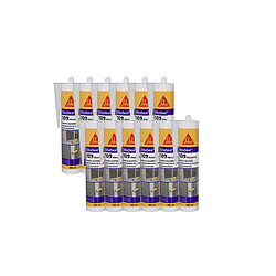 Lot de 12 mastic silicones SIKA Sikaseal 109 Menuiserie - Transparent - 300ml