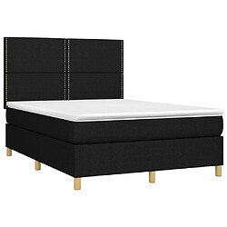 Avis Sommier à lattes,Cadre à lattes de lit et matelas et LED pour Adulte Noir 140x200 cm Tissu -MN92287