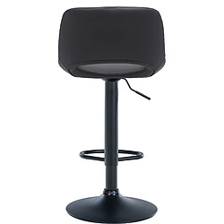 Avis Decoshop26 Tabourets de bar chaises haute x2 avec repose-pieds en PVC noir piètement métallique noir 10_0004066