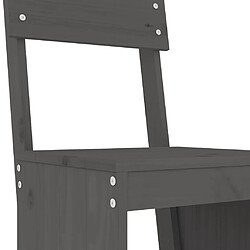 Maison Chic Table de bar et chaises d'extérieur 5 pcs,Ensemble de bar de jardin pour relax gris bois de pin massif -GKD909911 pas cher