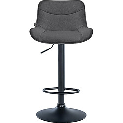 Non Lot de 2 tabourets de bar Vonore tissu noir