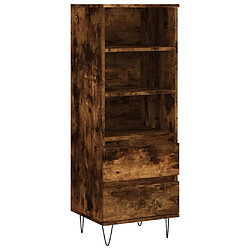 vidaXL Buffet haut Chêne fumé 40x36x110 cm Bois d'ingénierie