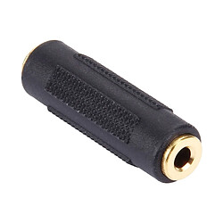 Wewoo Adaptateur Audio noir Connecteur Jack 3,5 mm Femelle Jack 3,5 mm Jack 3,5 mm