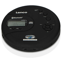 Lenco Lecteur CD/MP3 Bluetooth® portable avec protection antichoc CD-300BK Noir