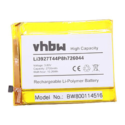 vhbw Li-Polymère batterie 2700mAh (3.85V) pour téléphone portable mobil smartphone comme ZTE Li3927T44P8h726044 