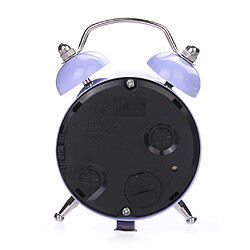 portable mini-rond batterie numérique réveil bureau table horloge violet