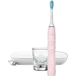 Philips brosse à dents électrique rechargeable Connectée DiamondClean blanc rose