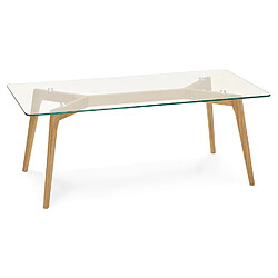 Alterego Table basse de salon design 'MOLY' en verre