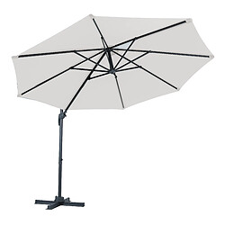 AXI Marisol Parasol Déporté Anthracite/Beige - Parasol Déporté Rectangulaire Ø 300cm - Parasol Pied Déporté, structure aluminium - Rotation 360 - Parasol Déporté Inclinable - Résistant aux UV