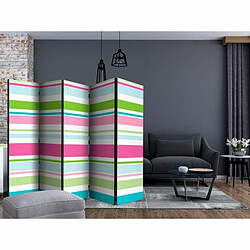 Paris Prix Paravent 5 Volets Bright Stripes 172x225cm