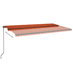 Avis Maison Chic Auvent manuel rétractable,Store manuel de porte avec LED 600x350 cm Orange et marron -GKD53950