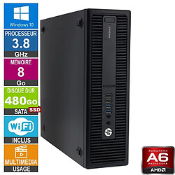 HP 705 G3 SFF A6-8570 3.80GHz 8Go/480Go SSD Wifi W10 - Reconditionné