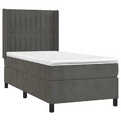 Acheter Sommier à lattes,Cadre à lattes de lit pour Adulte matelas et LED Gris foncé 100x200 cm -MN57387