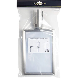 Securit75 Porte-affiches pour poteau à corde rétractable - A4 - acier inoxydable (accessoires pour fixation inclus) - Securit