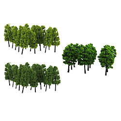 40pc 1/100 Sacle Modèle D'arbre De Chemin De Fer Pour La Disposition De Rue De Parc Ferroviaire De Train Arbres de Diorama de chemin de fer