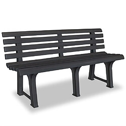 Maison Chic Banc de jardin | Banquette de jardin | Chaise Relax 145,5 cm Plastique Anthracite -MN71727