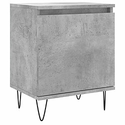 Maison Chic Table de chevet,Table de Nuit,Meuble de Rangement gris béton 40x30x50 cm bois d'ingénierie