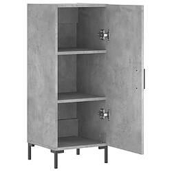 Maison Chic Buffet,Meuble de Rangement,commode pour salon,Cuisine Gris béton 34,5x34x90 cm Bois d'ingénierie -MN28730 pas cher