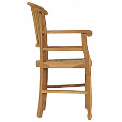 Acheter Maison Chic Lot de 2 Chaises de jardin,Fauteuil d'extérieur Bois de teck solide -MN31067