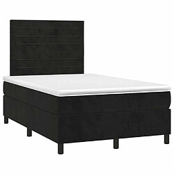 Avis Sommier à lattes LED,Cadre à lattes de lit avec matelas pour Adulte Noir 120x200cm Velours -MN69368