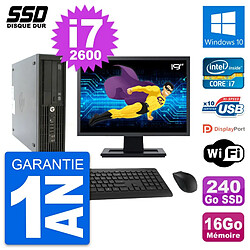 PC HP Z210 SFF Ecran 19" Intel Core i7-2600 RAM 16Go SSD 240Go Windows 10 Wifi · Occasion 