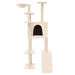 Avis Arbre à chat avec griffoirs,niche pour chat en sisal Crème 166 cm -MN52228