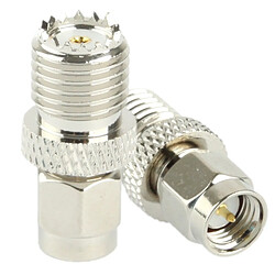 Wewoo Adaptateur coaxial SMA mâle vers mini UHF femelle