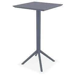 Alterego Table haute pliable 'FOLY BAR' gris foncé pour intérieur et extérieur