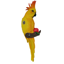 Acheter perroquet figurine statue crochet mur extérieur jardin tropical décor droit jaune