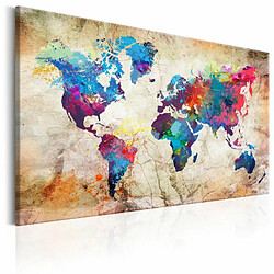 Paris Prix Tableau Imprimé World Map : Urban Style 60 x 90 cm