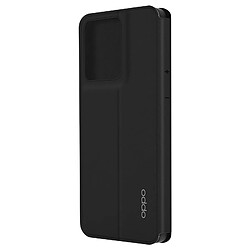 Étui Oppo Reno 8 Porte-carte et Fonction Support Vidéo Original Noir