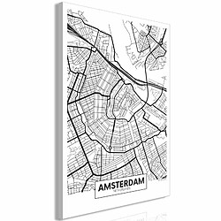 Paris Prix Tableau Imprimé Map of Amsterdam 60 x 90 cm 