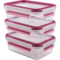 Emsa Food Clip&Close 515582 transp./pink 0,55l 3 piece Set 