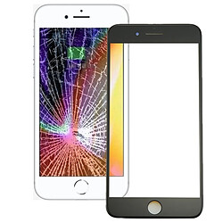 Wewoo Pour iPhone 8 Écran Avant noir Lentille En Verre Extérieur avec Cadre Avant LCD pièce détachée 