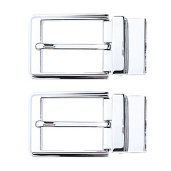 2 Pièces Boucles de Ceinture Classique pour Homme - Argent Boucle de ceinture réversible de homme