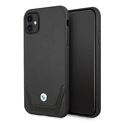 etui bmw bmhcn61rswpk iphone 11 6,1" / xr noir coque dur cuir perforate 