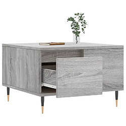 Avis vidaXL Table basse sonoma gris 55x55x36,5 cm bois d'ingénierie