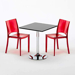 Avis Grand Soleil Table carré et Ronde avec 2 chaises colo