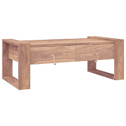 vidaXL Table basse 110x60x40 cm Bois de teck massif