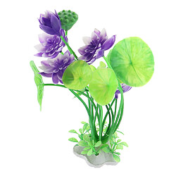 Acheter 1 Pc Simulation Lotus Aquarium Paysage Poissons Artificiels Plantes Pourpres Pourpre