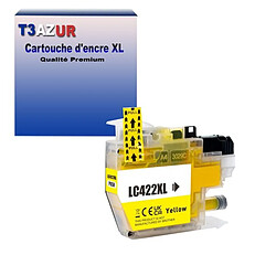 T3AZUR- Cartouche compatible avec Brother LC422 XL pour Brother MFC-J5340DW, MFC-J5340DWE, MFC-J5345DW Jaune