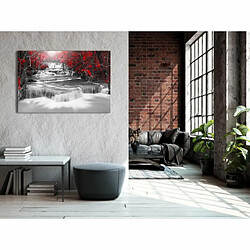 Paris Prix Tableau Imprimé Cascade of Thoughts Wide Red 60 x 90 cm