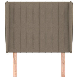 Avis Maison Chic Tête de lit scandinave avec oreilles,meuble de chambre Taupe 93x23x118/128 cm Tissu -MN46313