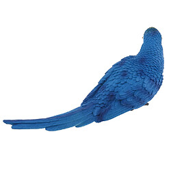 Acheter perroquet réaliste résine oiseau ornement animal suspendu 29cm couché bleu